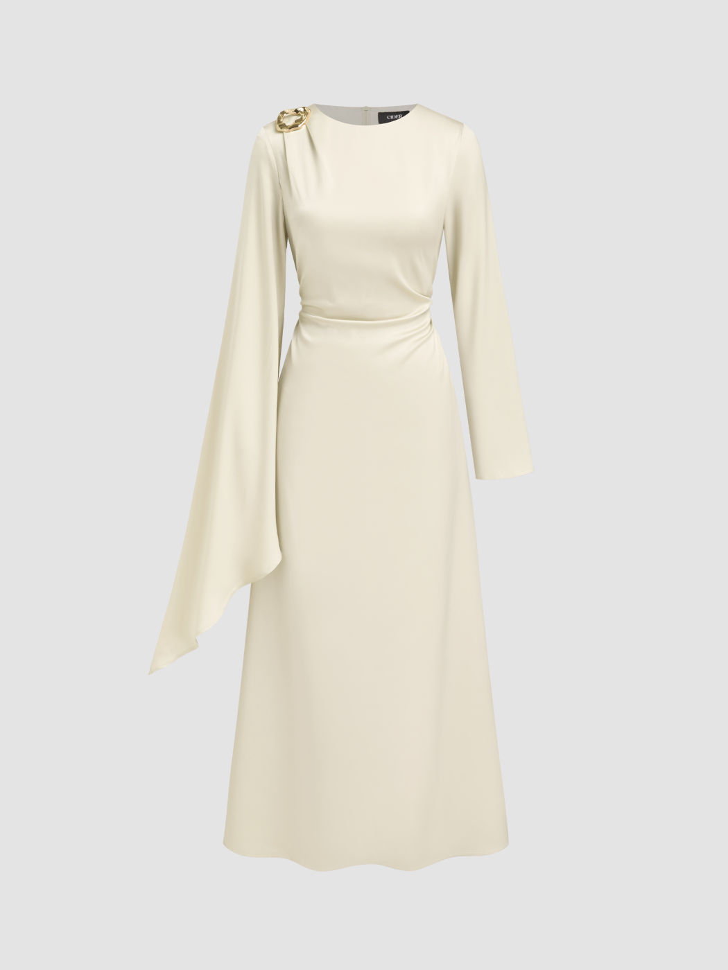 Radiance Satin Asymmetrical Maxi Dress