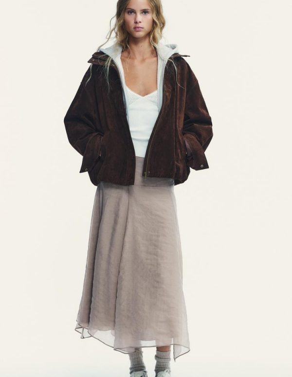 Layered Flow Midi Skirt