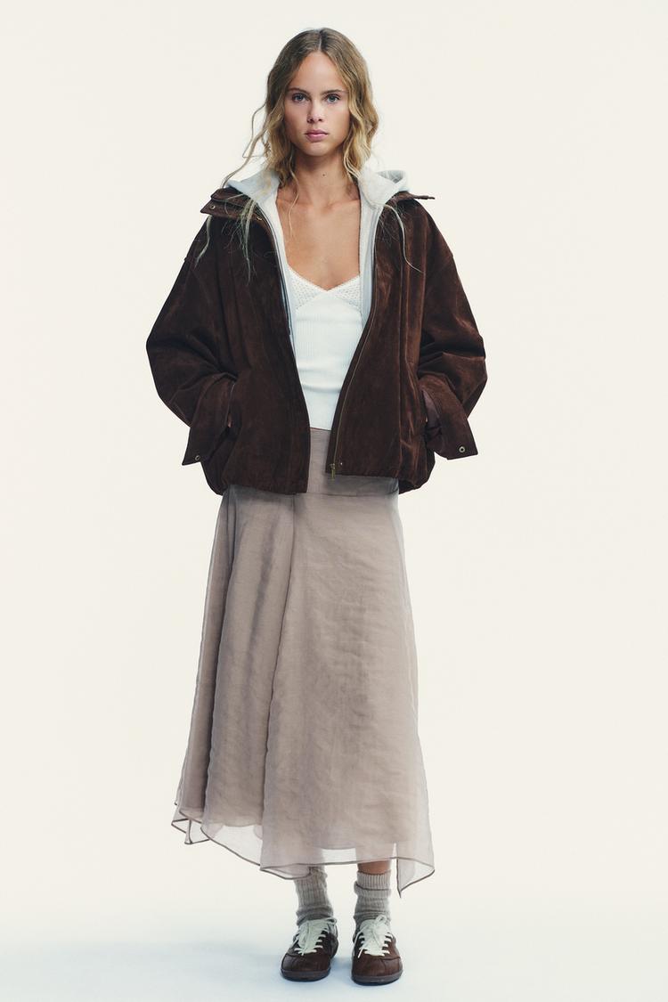 Layered Flow Midi Skirt