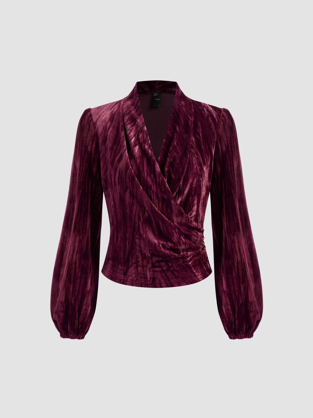Midnight Velvet Wrap Top